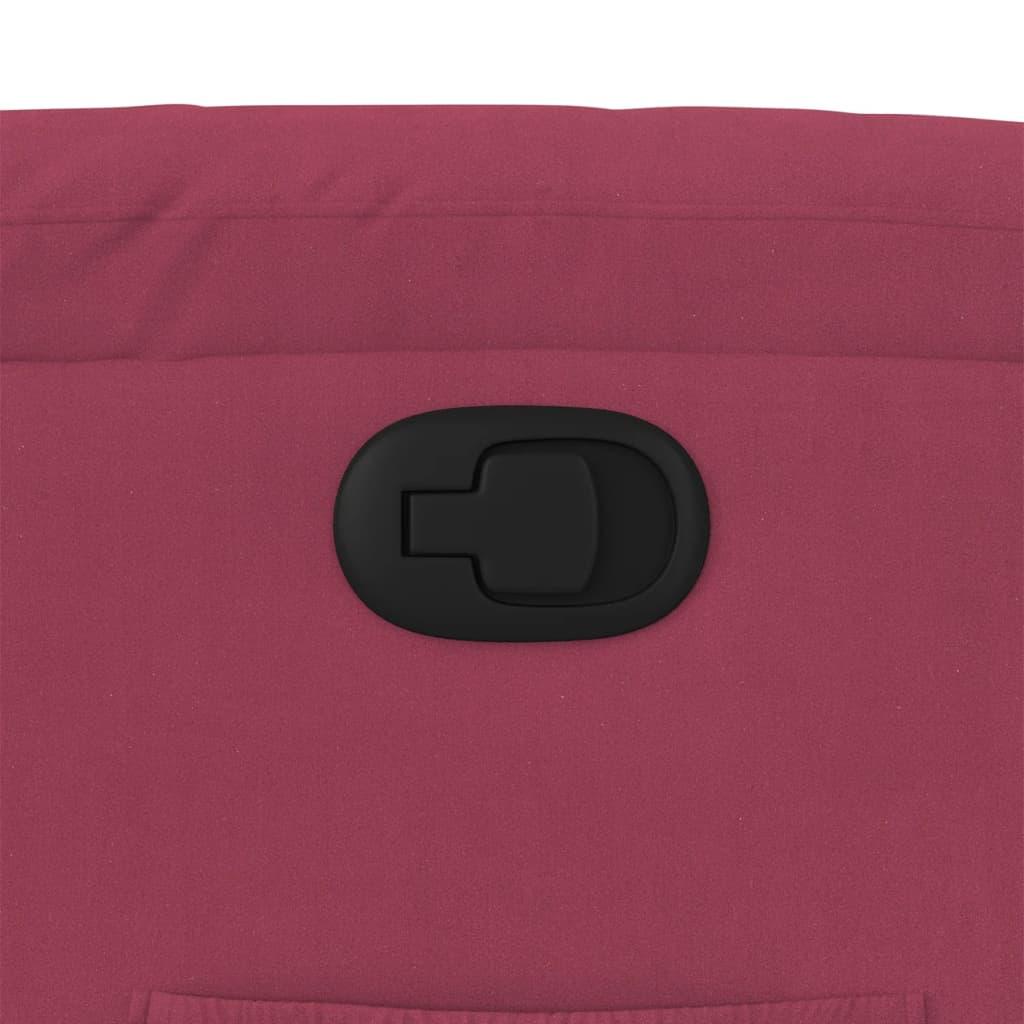 Lænestol velour vinrød