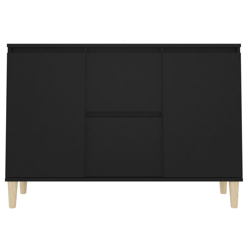 Skænk 101x35x70 cm konstrueret træ sort