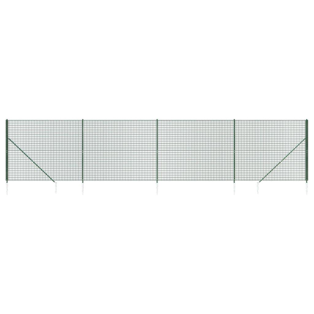 Trådhegn med jordspyd 2,2x10 m grøn