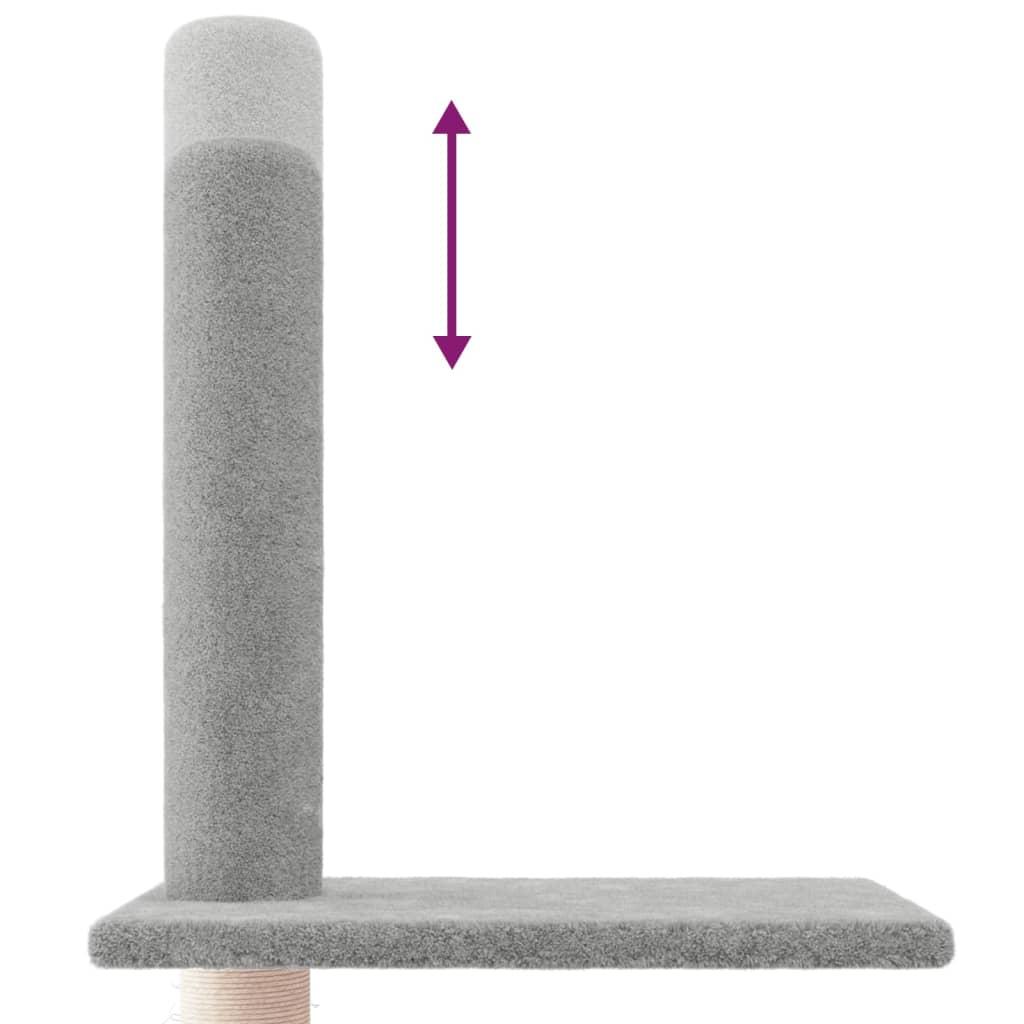 Kradsetræ fra gulv til loft 250,5-276,5 cm lysegrå
