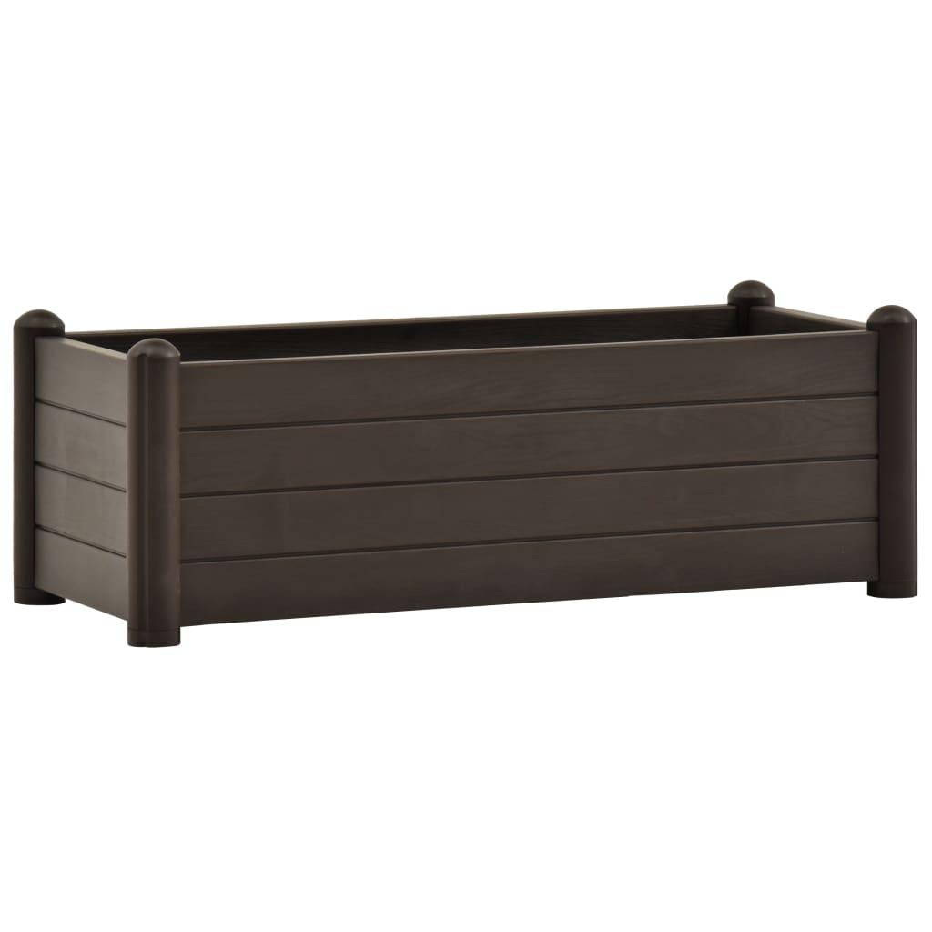 Højbed 100x43x35 cm PP mokkafarvet