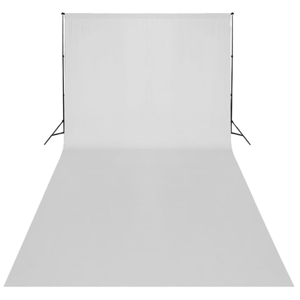 Studiosæt med hvid fotobaggrund og lamper 600 x 300 cm