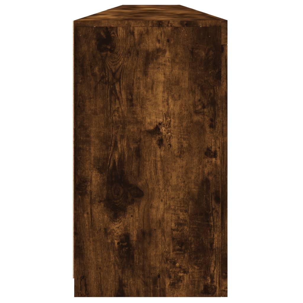 Skænk med LED-lys 283x37x67 cm røget egetræsfarve