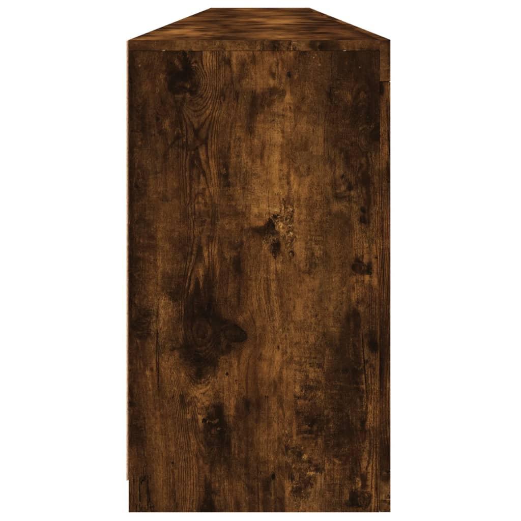 Skænk med LED-lys 283x37x67 cm røget egetræsfarve