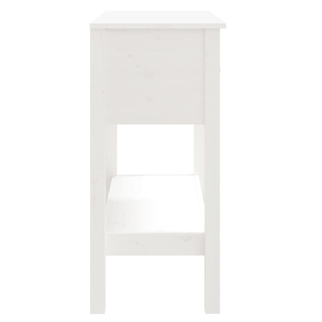 Konsolbord 75x35x75 cm massivt fyrretræ hvid