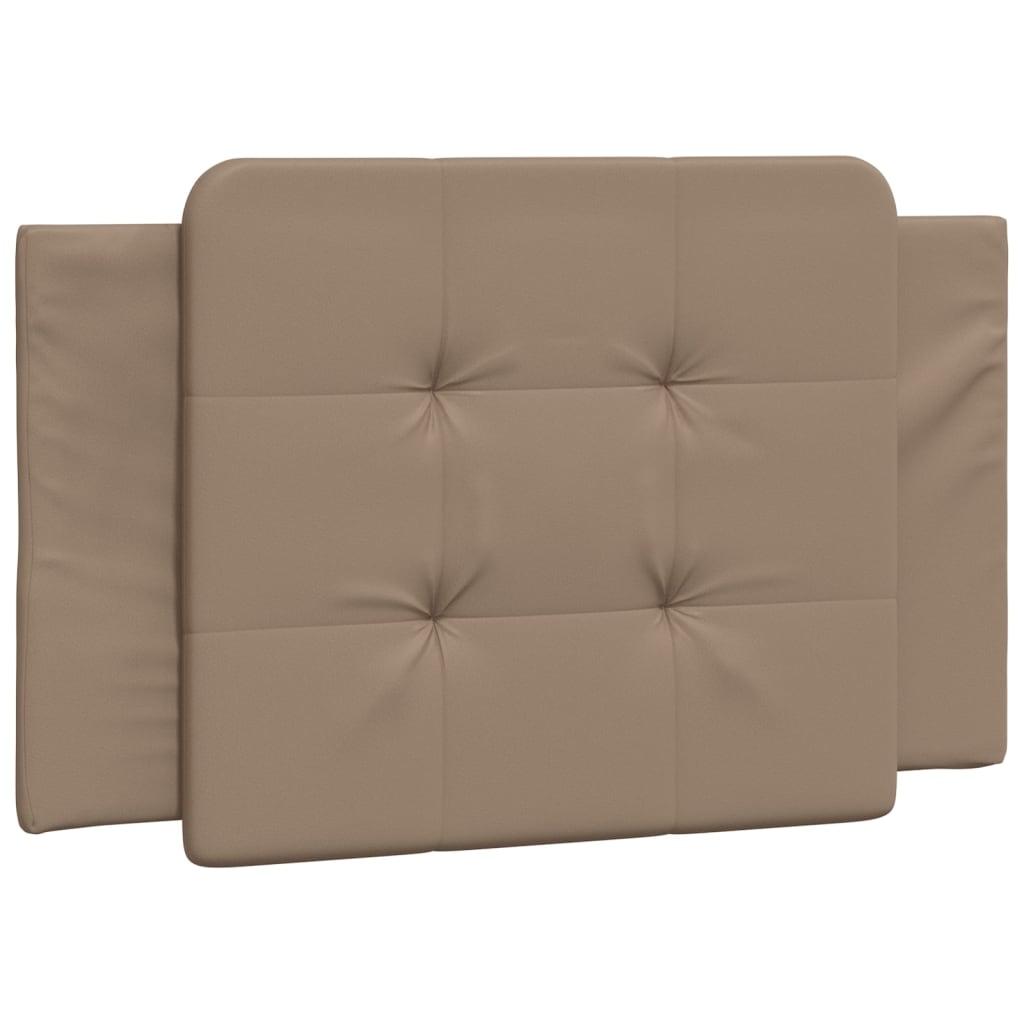 Seng med madras 80x200 cm kunstlæder cappuccinofarvet