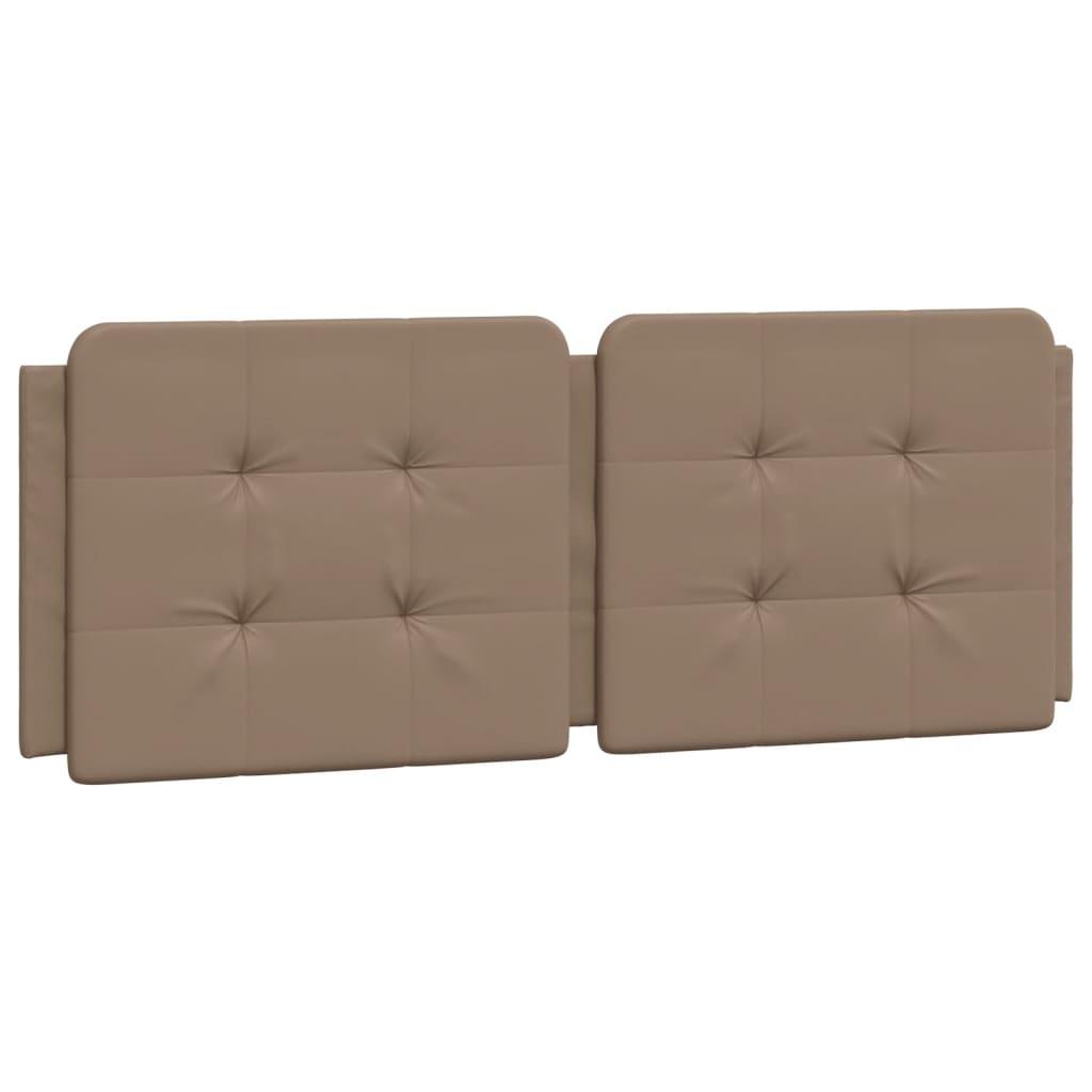 Seng 120x200 cm kunstlæder cappuccinofarvet
