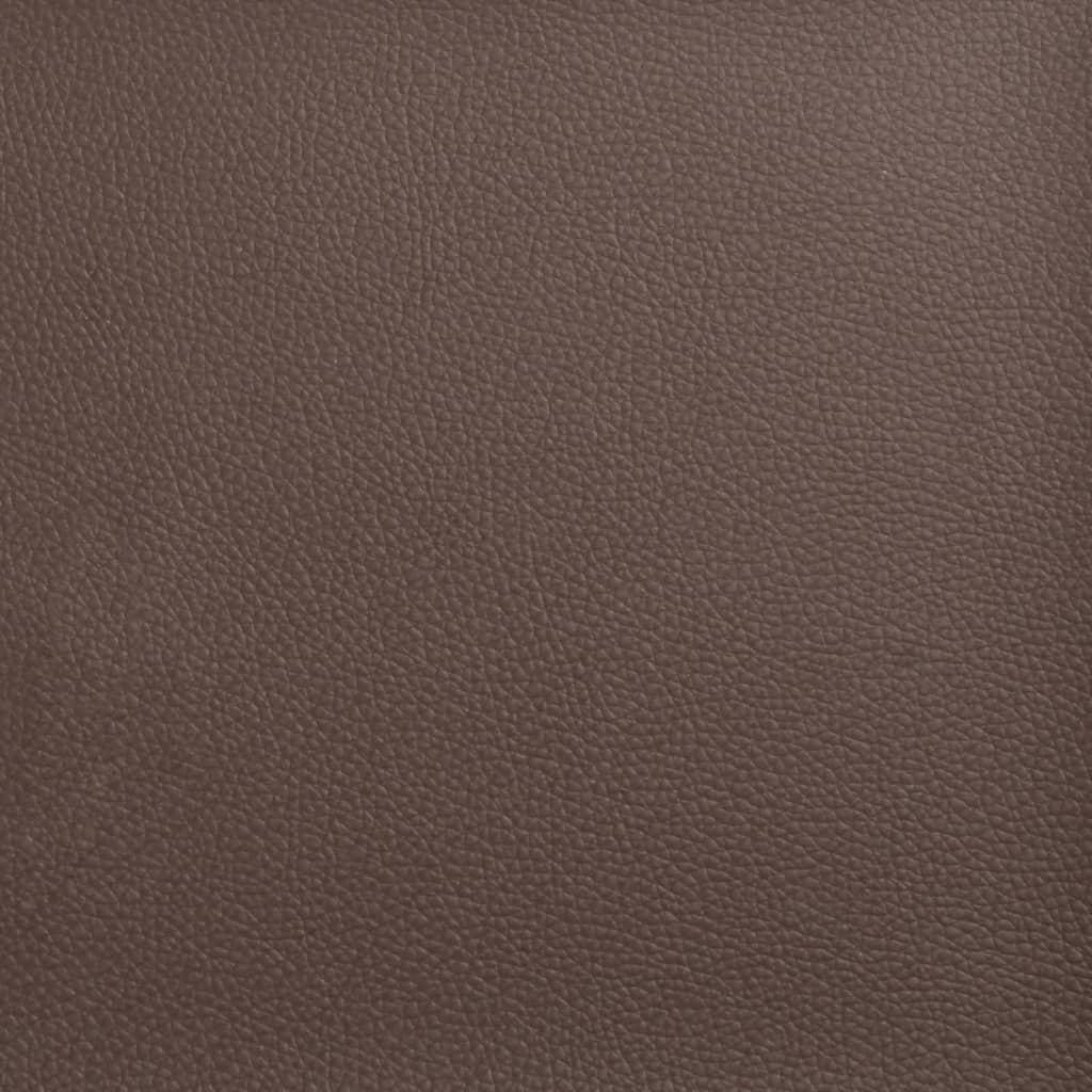 Seng med madras 140x190 cm kunstlæder brun