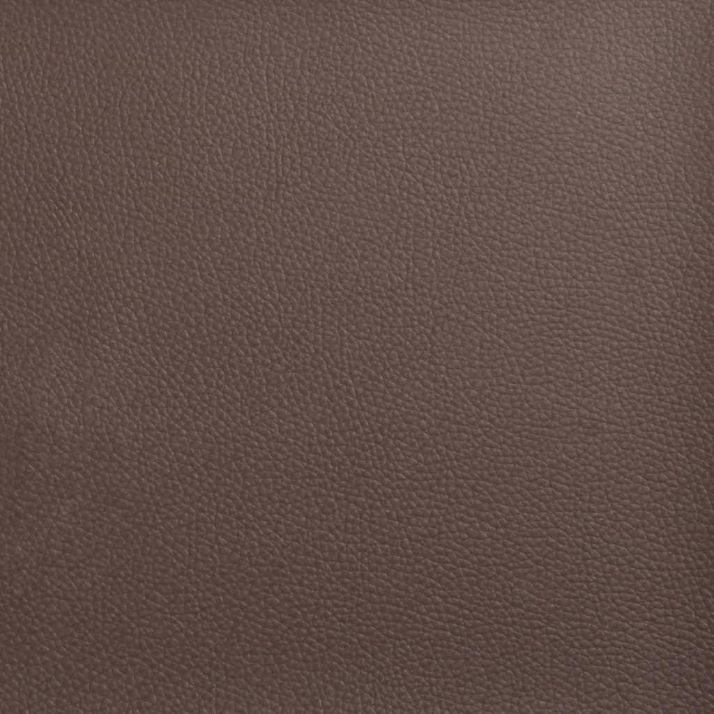 Seng med madras 200x200 cm kunstlæder brun
