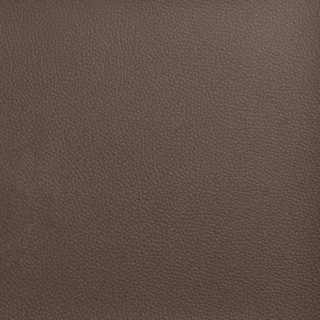 Seng med madras 80x200 cm kunstlæder brun