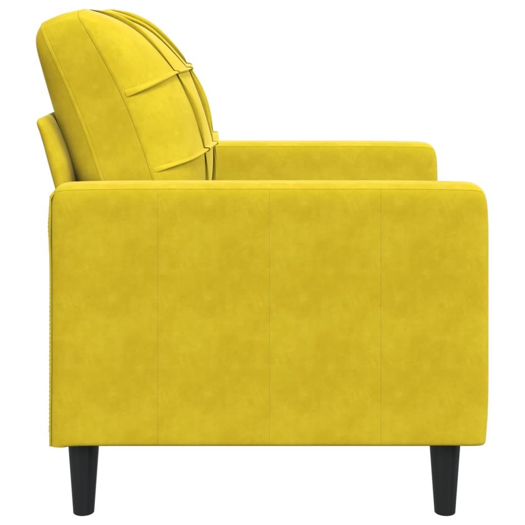 Lænestol 60 cm velour gul