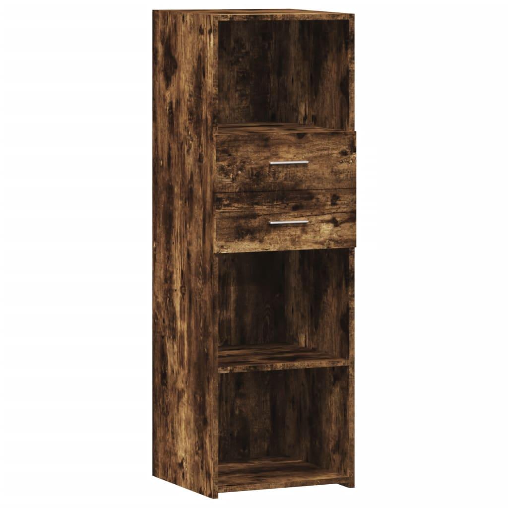 Højskab 40x42,5x124 cm konstrueret træ røget egetræsfarve