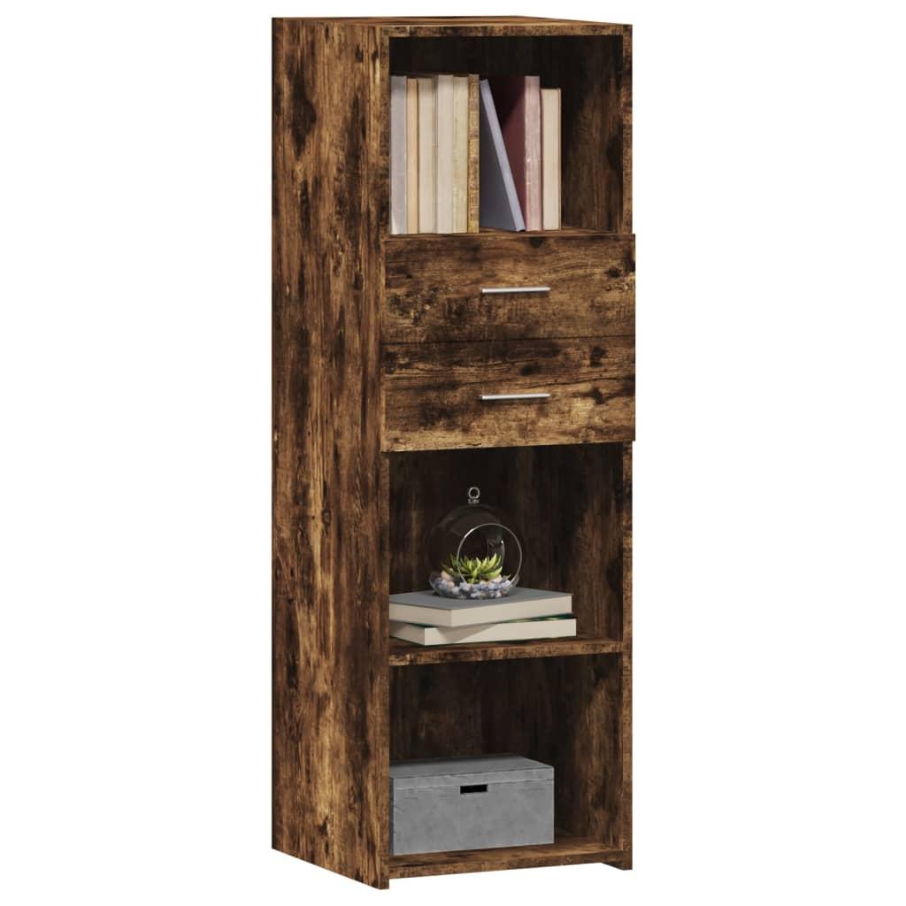 Højskab 40x42,5x124 cm konstrueret træ røget egetræsfarve