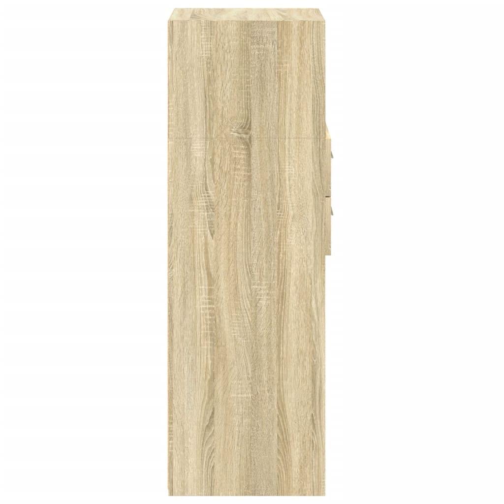 Højskab 30x42,5x124 cm konstrueret træ sonoma-eg
