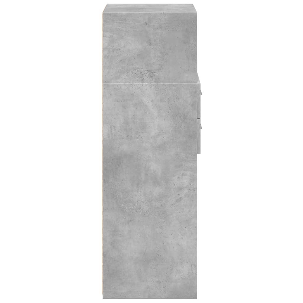 Højskab 40x42,5x124 cm konstrueret træ betongrå