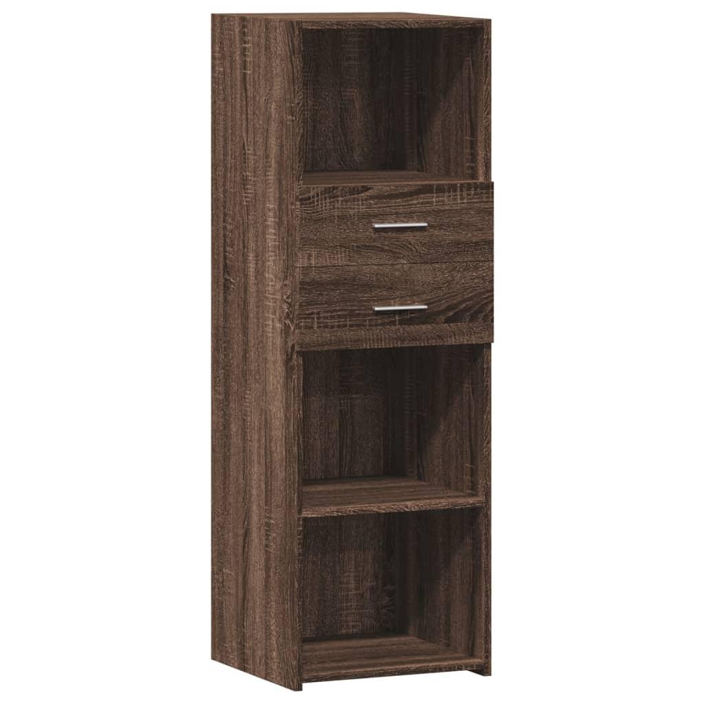 Højskab 40x42,5x124 cm konstrueret træ brun egetræsfarve