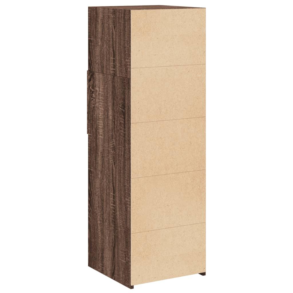 Højskab 40x42,5x124 cm konstrueret træ brun egetræsfarve