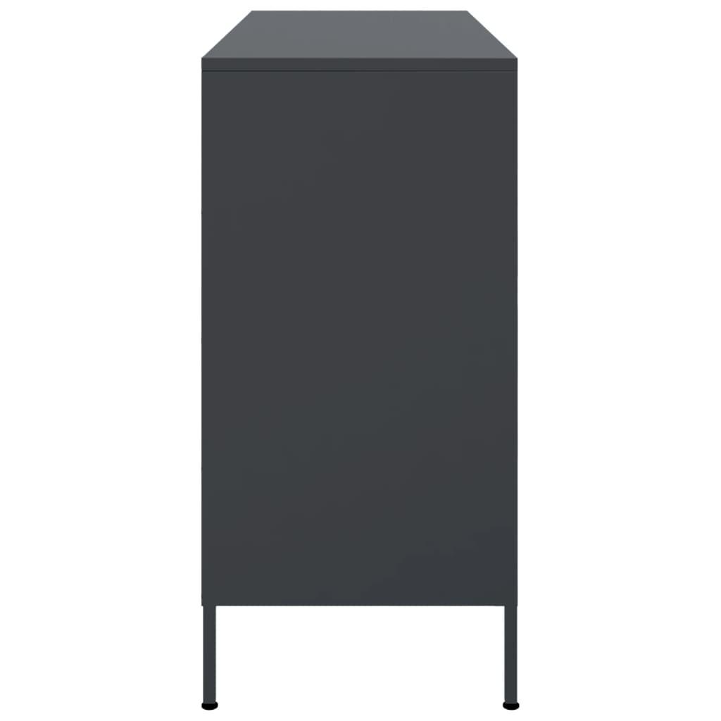 Skab 100,5x39x79 cm stål antracitgrå