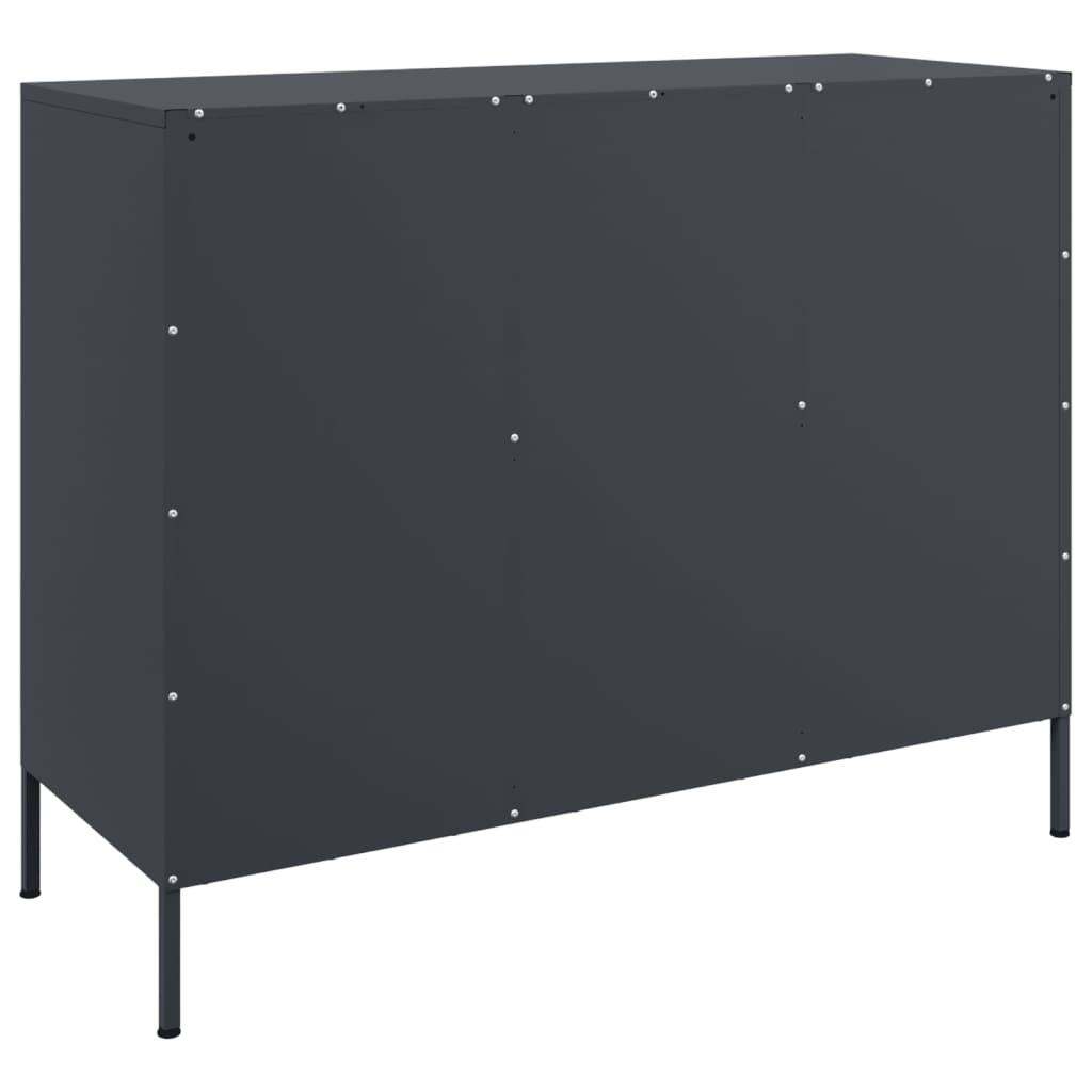 Skab 100,5x39x79 cm stål antracitgrå