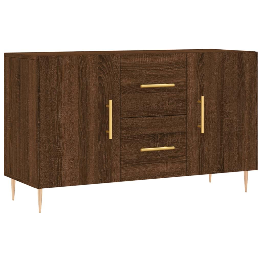 Skænk 100x36x60 cm konstrueret træ brun egetræsfarve