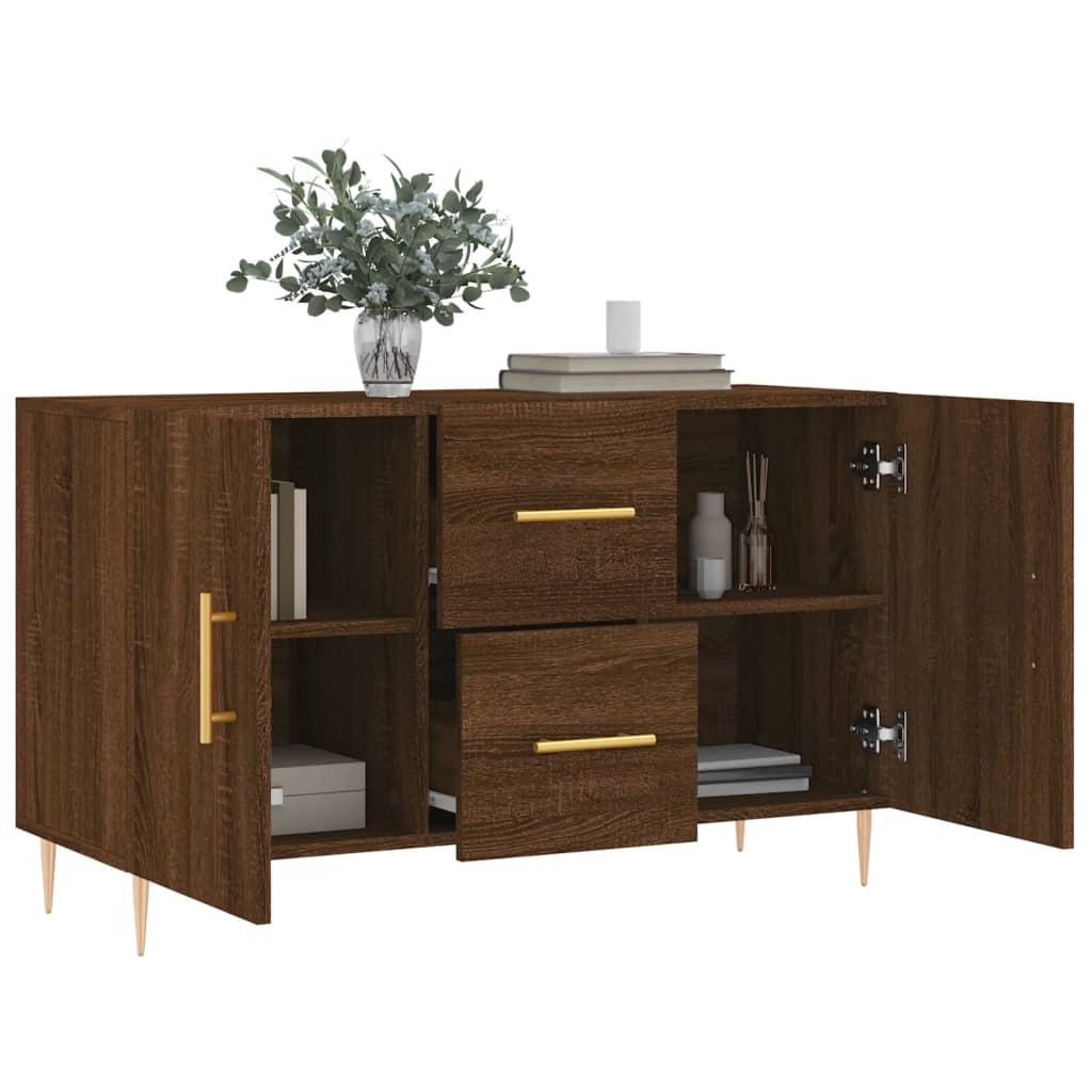 Skænk 100x36x60 cm konstrueret træ brun egetræsfarve