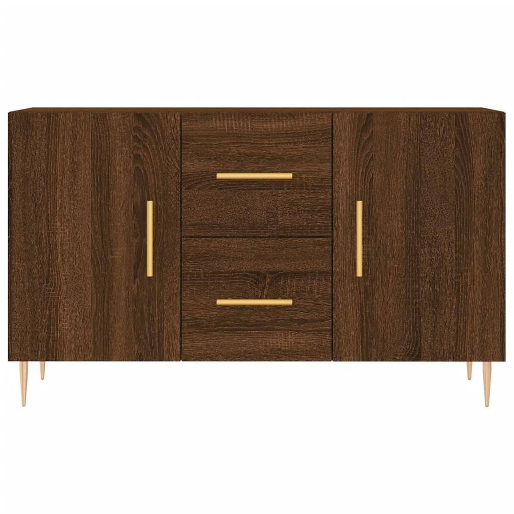 Skænk 100x36x60 cm konstrueret træ brun egetræsfarve