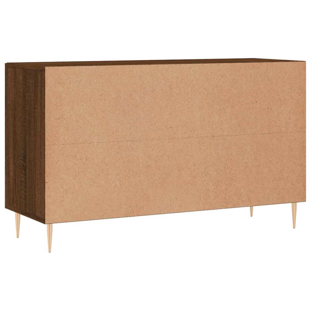 Skænk 100x36x60 cm konstrueret træ brun egetræsfarve