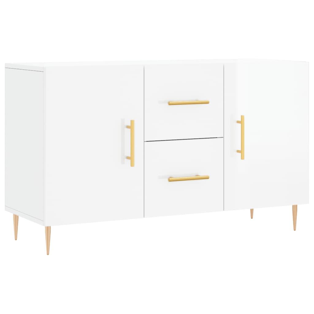 Skænk 100x36x60 cm konstrueret træ hvid højglans