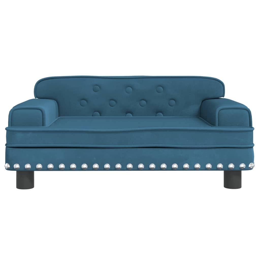 Sofa til børn 70x45x30 cm fløjl blå