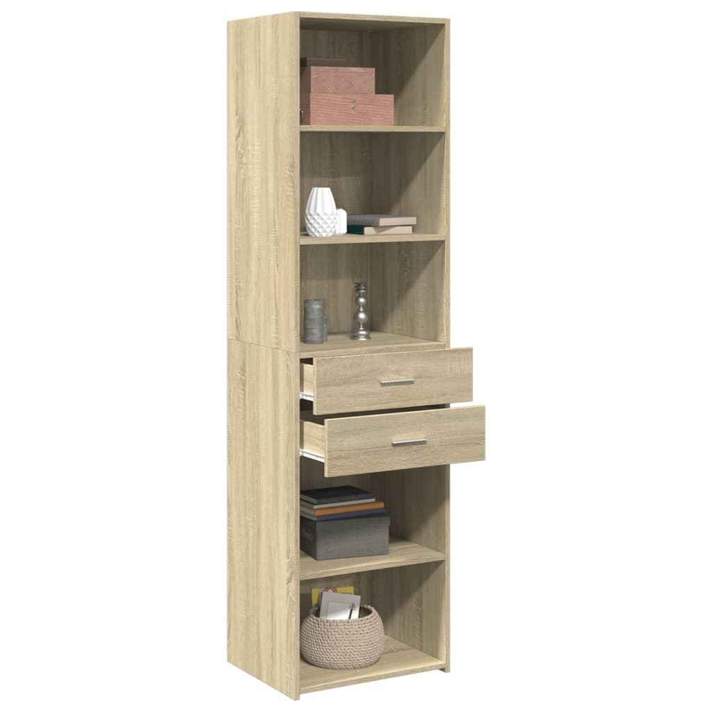 Højskab 40x42,5x185 cm konstrueret træ sonoma-eg