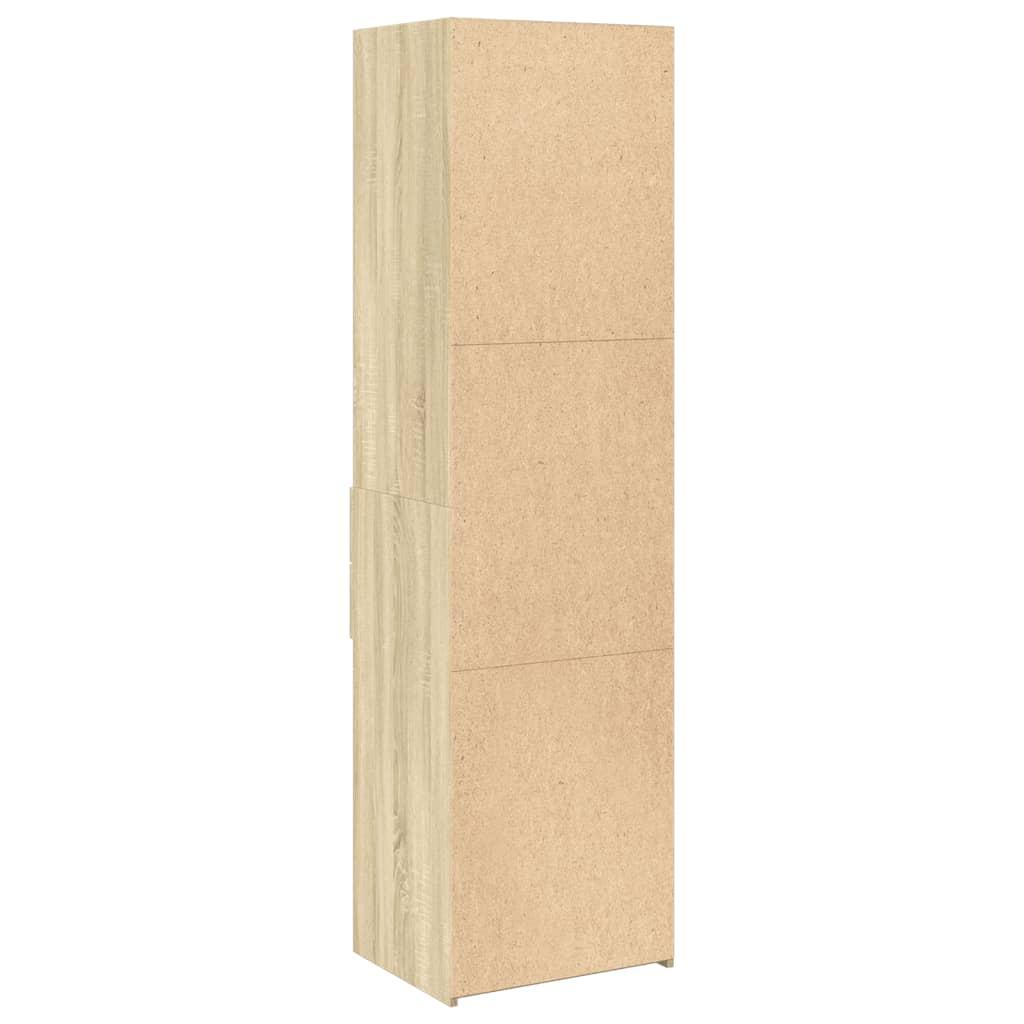 Højskab 40x42,5x185 cm konstrueret træ sonoma-eg