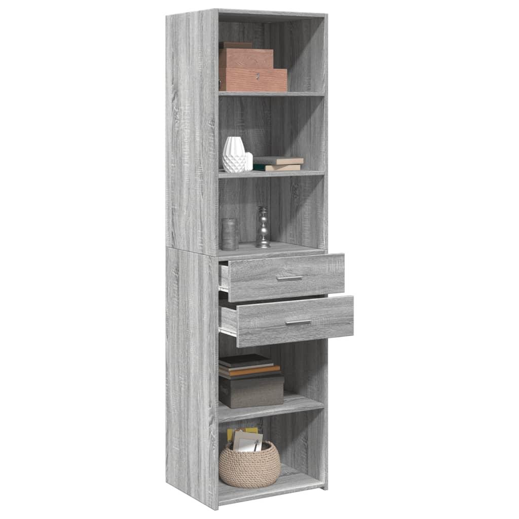 Skab 50x42,5x185 cm konstrueret træ sonoma-eg