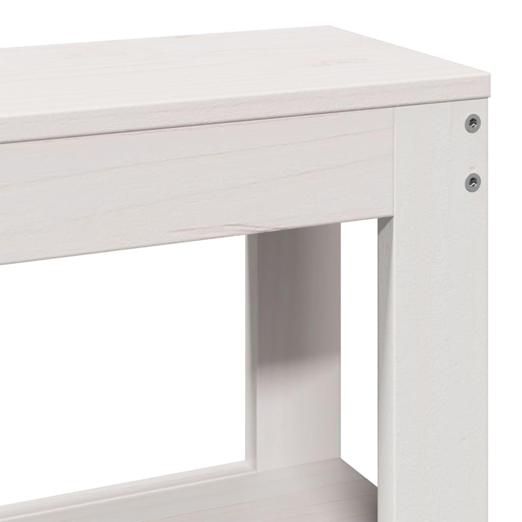 Sengeramme uden madras 135x190 cm massivt fyrretræ hvid