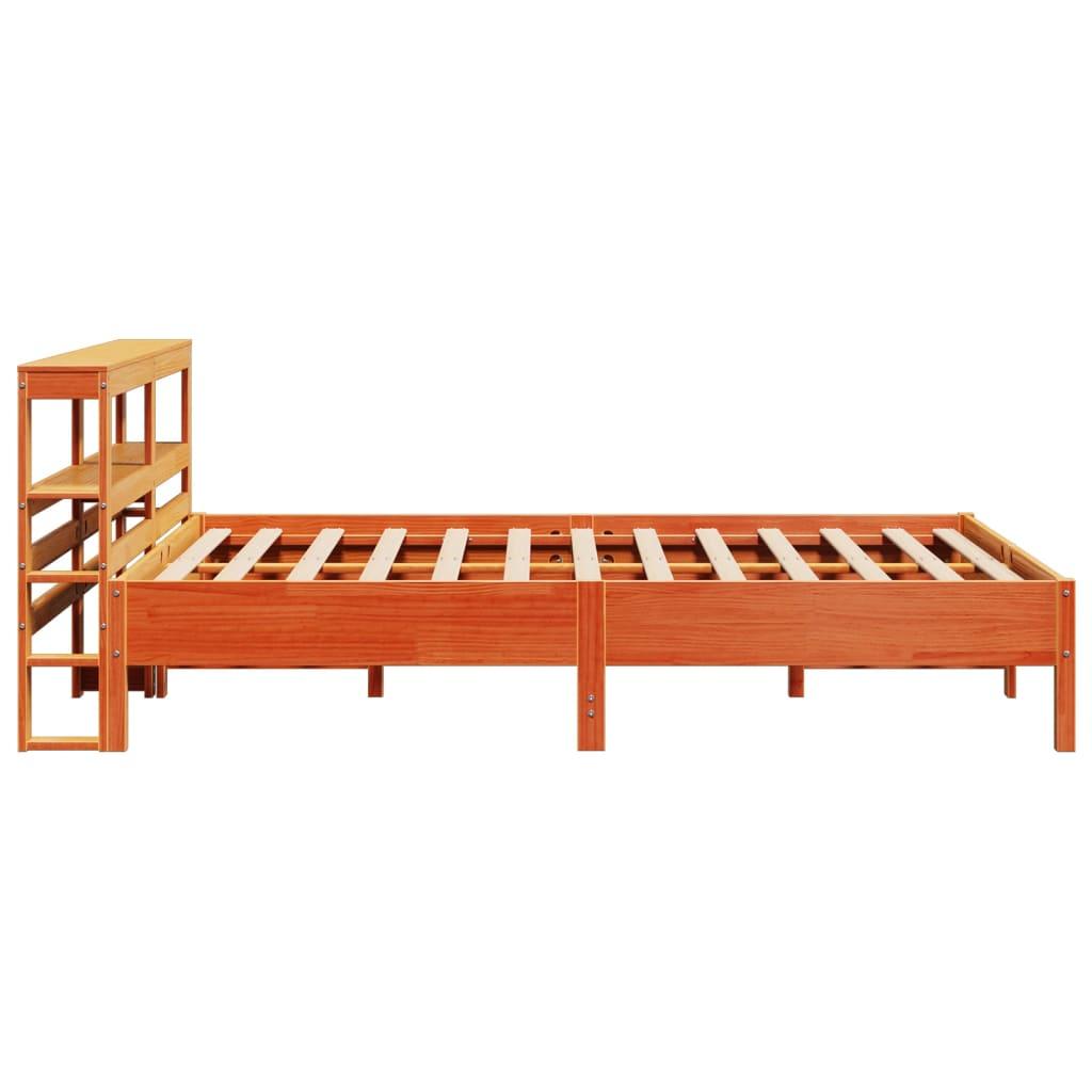 Sengeramme uden madras 140x200 cm massivt fyr gyldenbrun