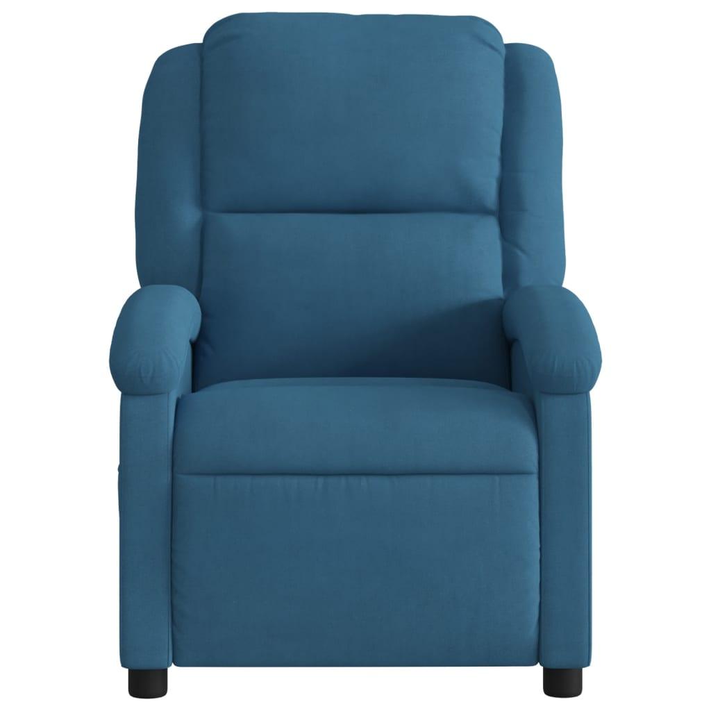 Massagestol velour blå