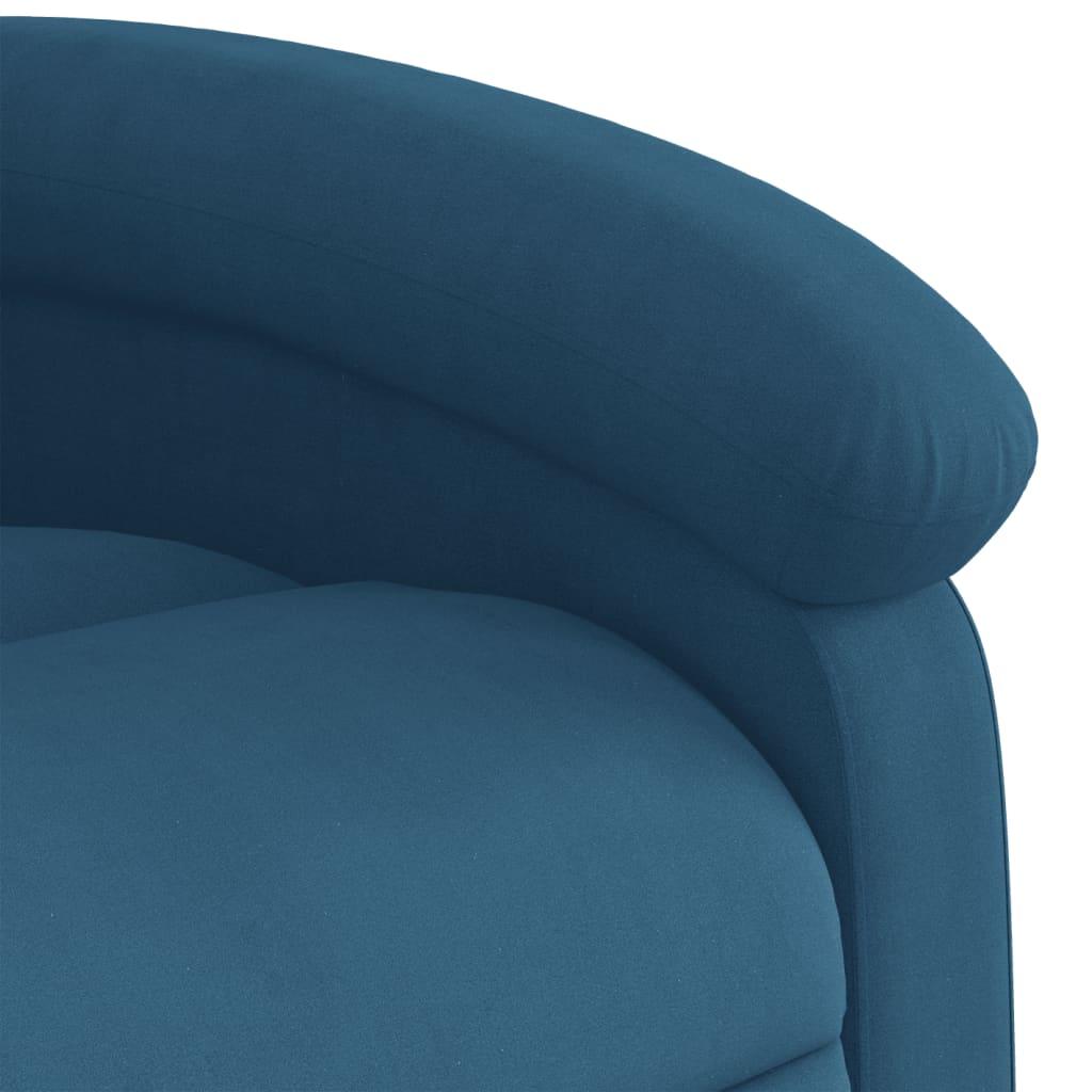 Massagestol velour blå