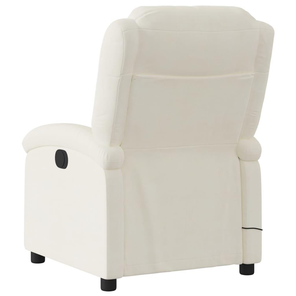 Massagestol velour cremefarvet