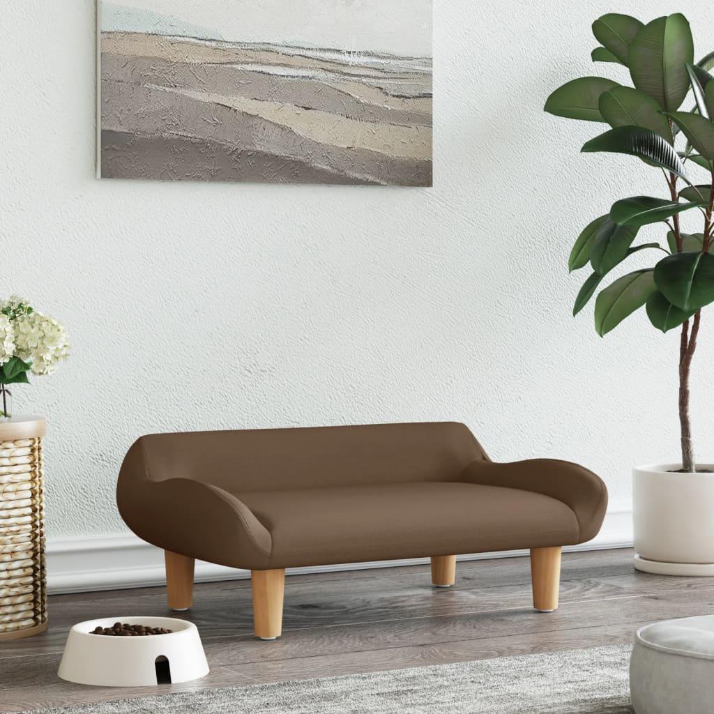 Hundeseng 70x40x24 cm stof brun