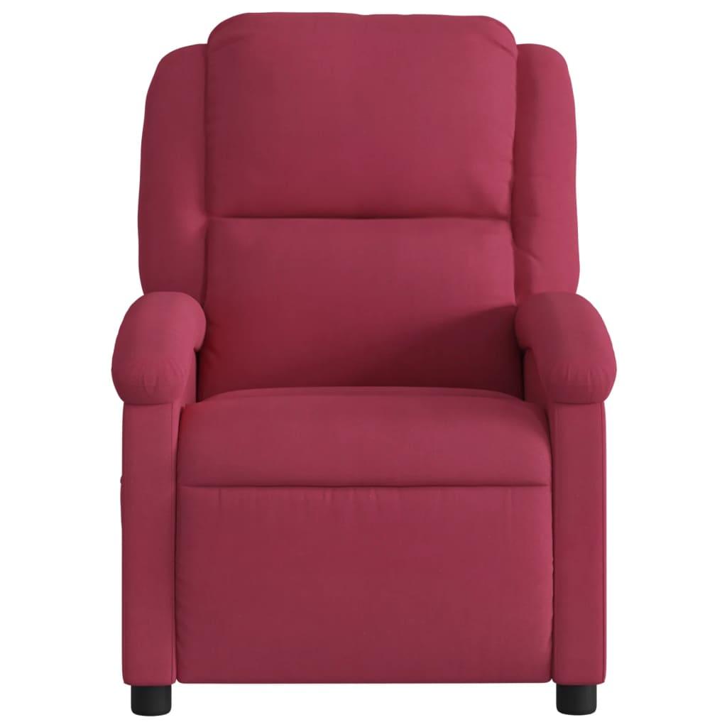 Lænestol velour vinrød