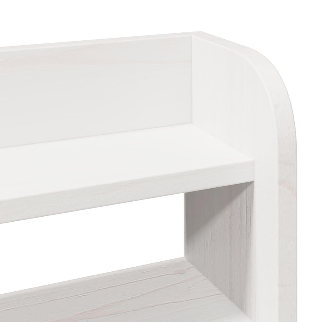 Sengeramme uden madras 90x200 cm massivt fyrretræ hvid