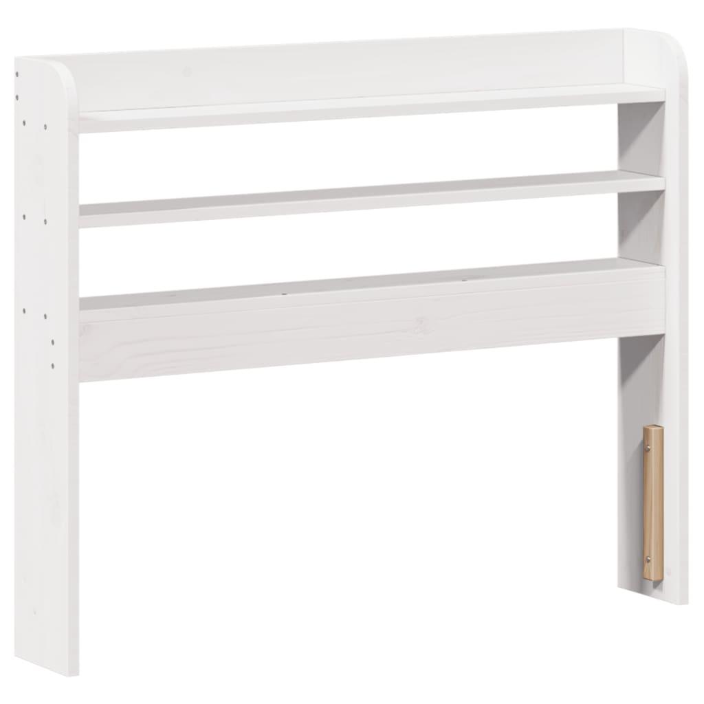 Sengeramme uden madras 75x190 cm massivt fyrretræ hvid