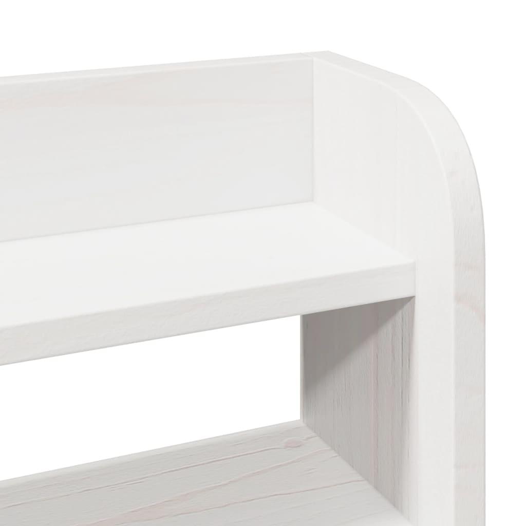 Sengeramme uden madras 75x190 cm massivt fyrretræ hvid
