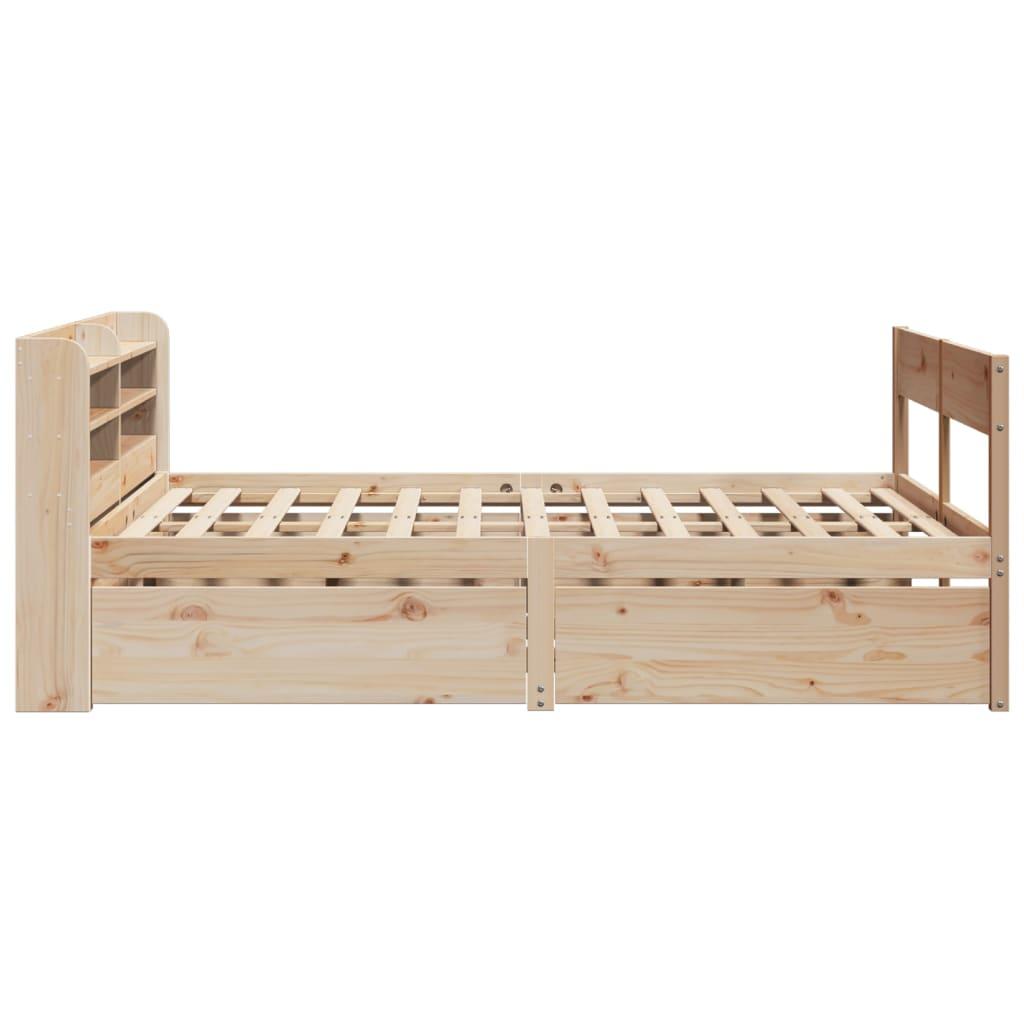 Sengeramme uden madras 160x200 cm massivt fyrretræ