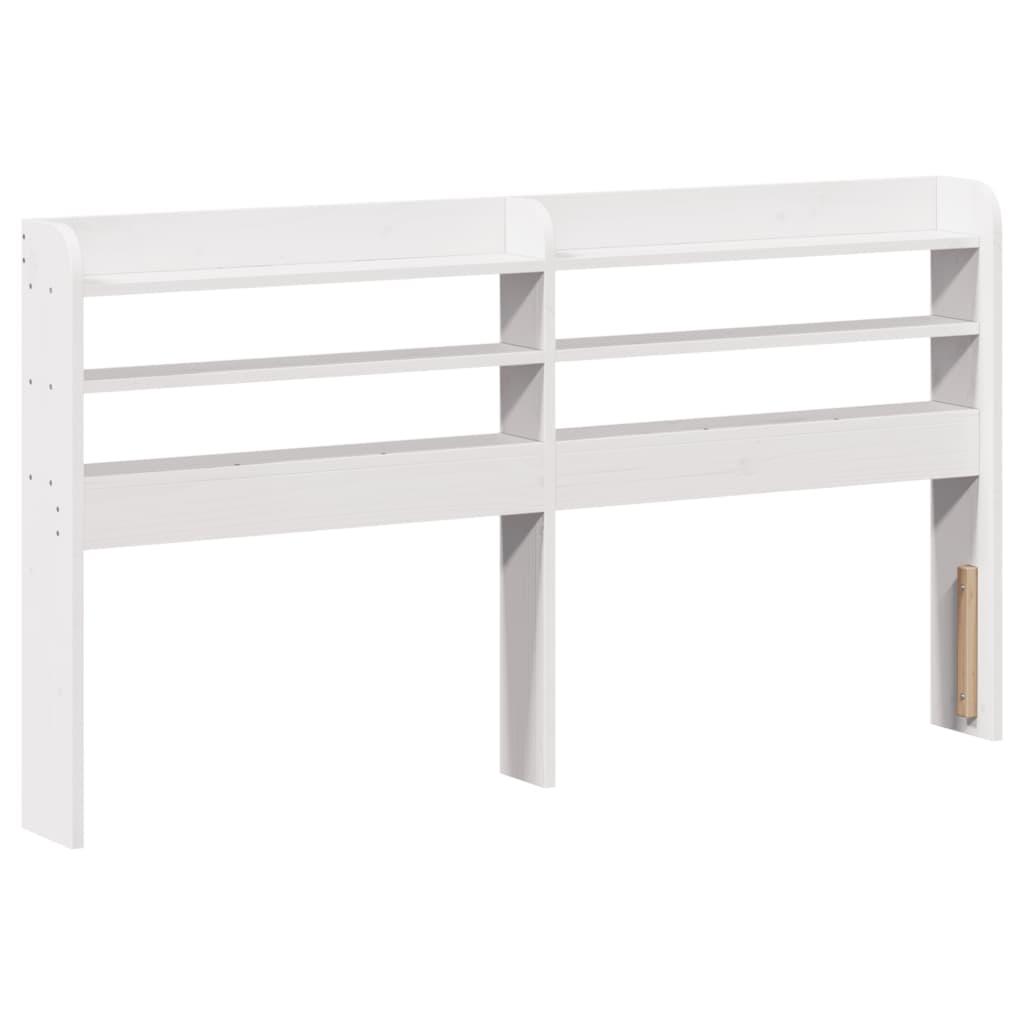 Sengeramme uden madras 140x190 cm massivt fyrretræ hvid
