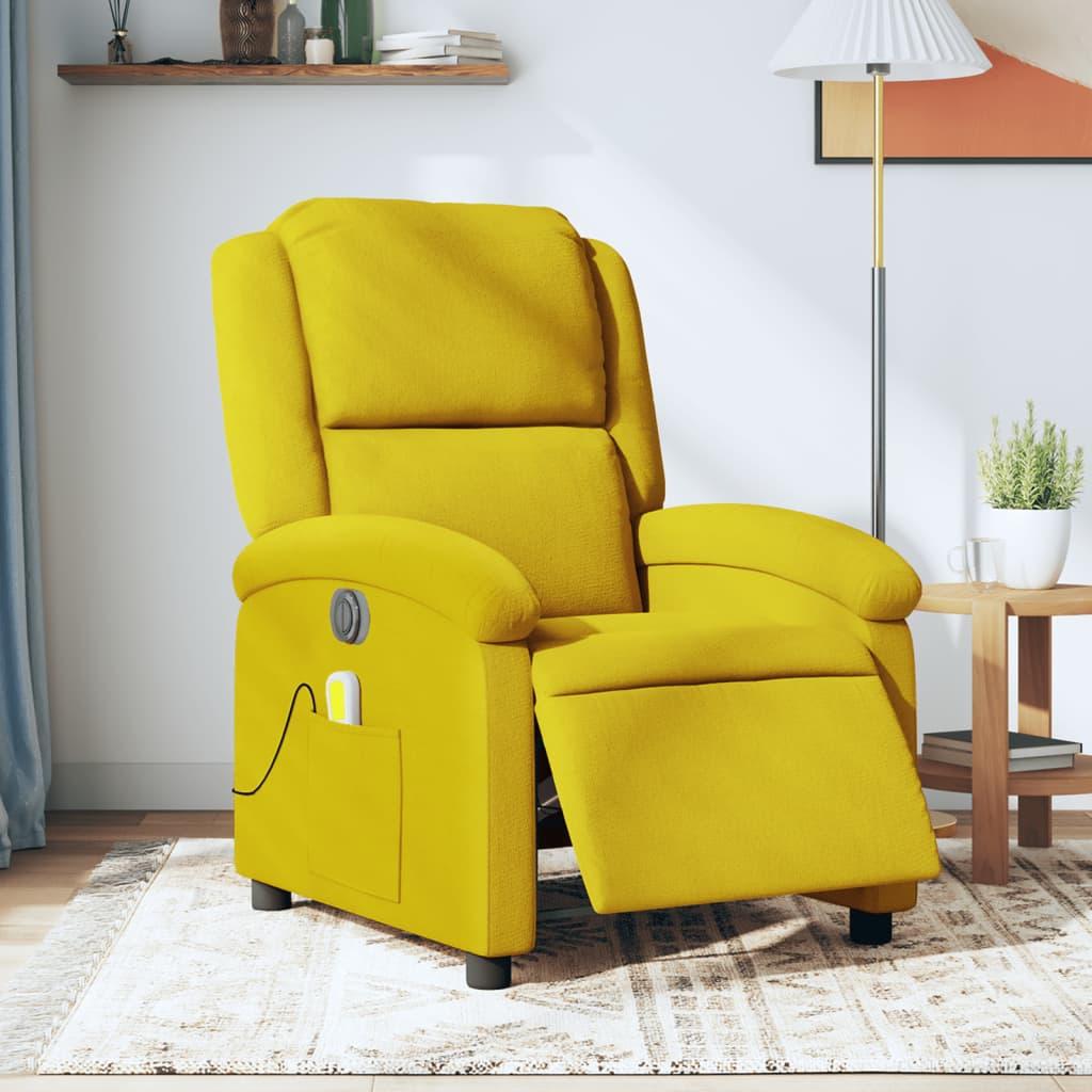 Massagestol velour gul