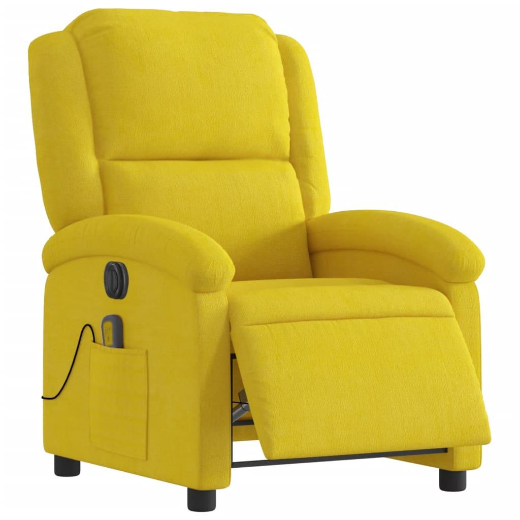 Massagestol velour gul