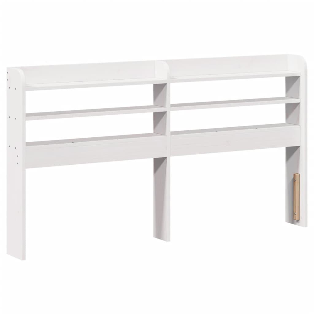 Sengeramme uden madras 120x190 cm massivt fyrretræ hvid