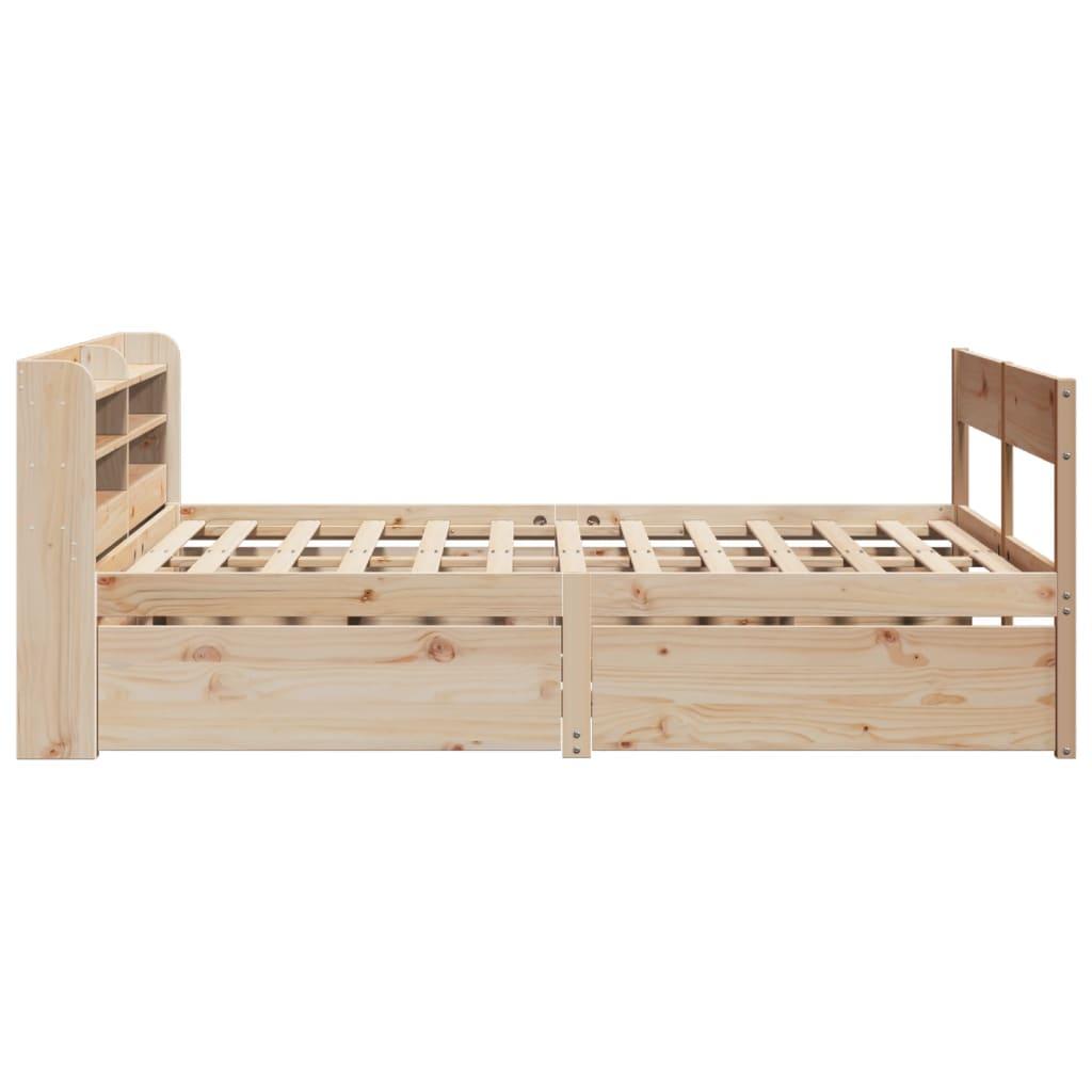 Sengeramme uden madras 150x200 cm massivt fyrretræ
