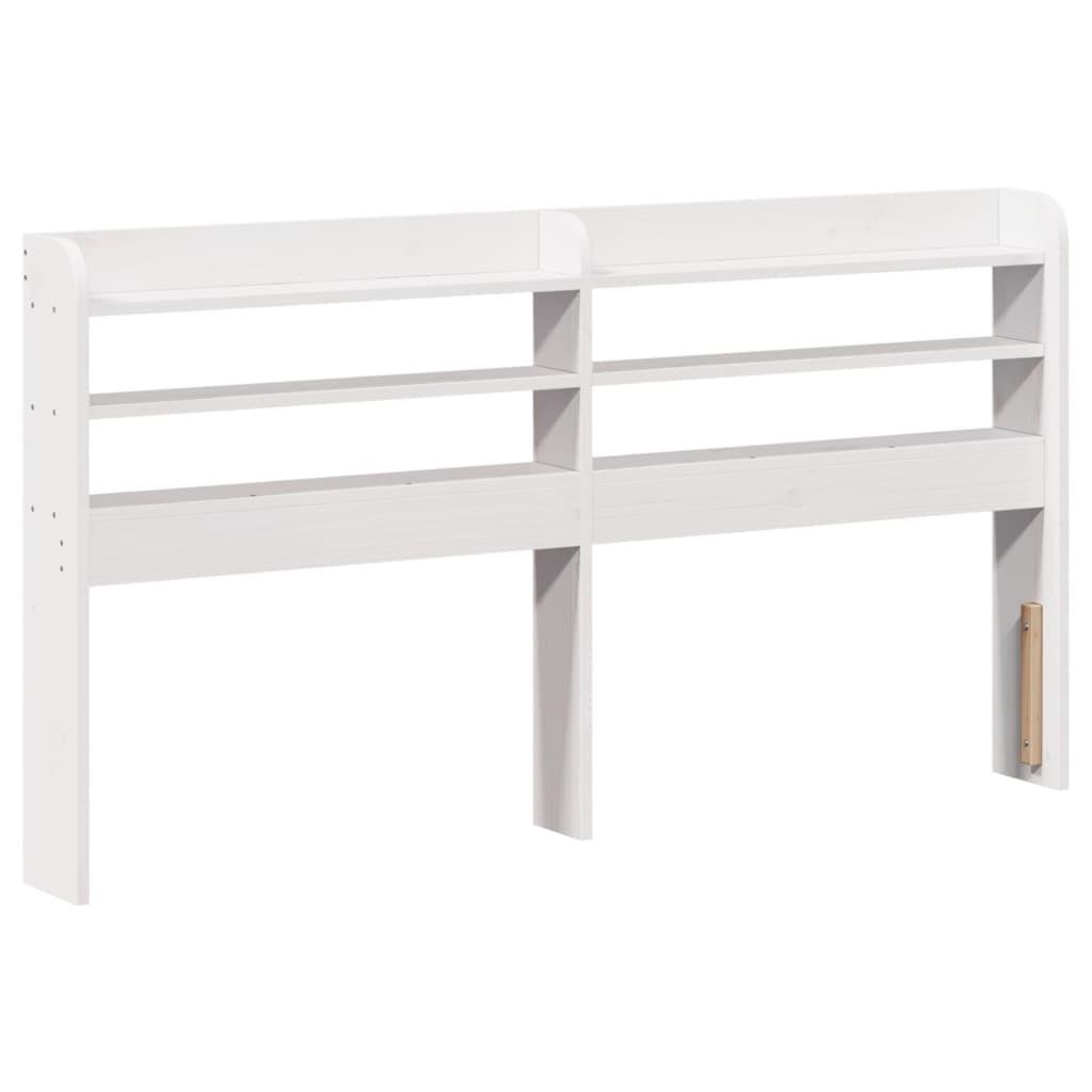 Sengeramme uden madras 135x190 cm massivt fyrretræ hvid