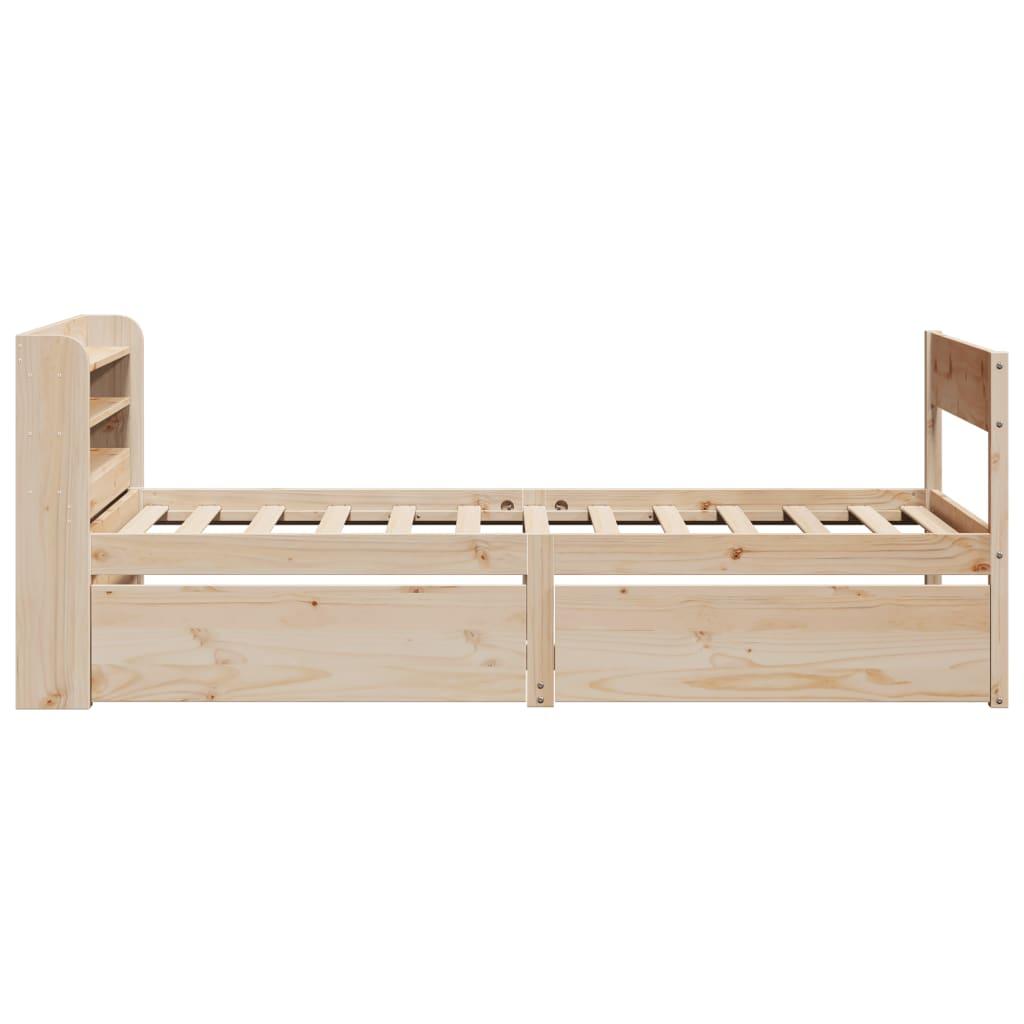 Sengeramme uden madras 90x200 cm massivt fyrretræ